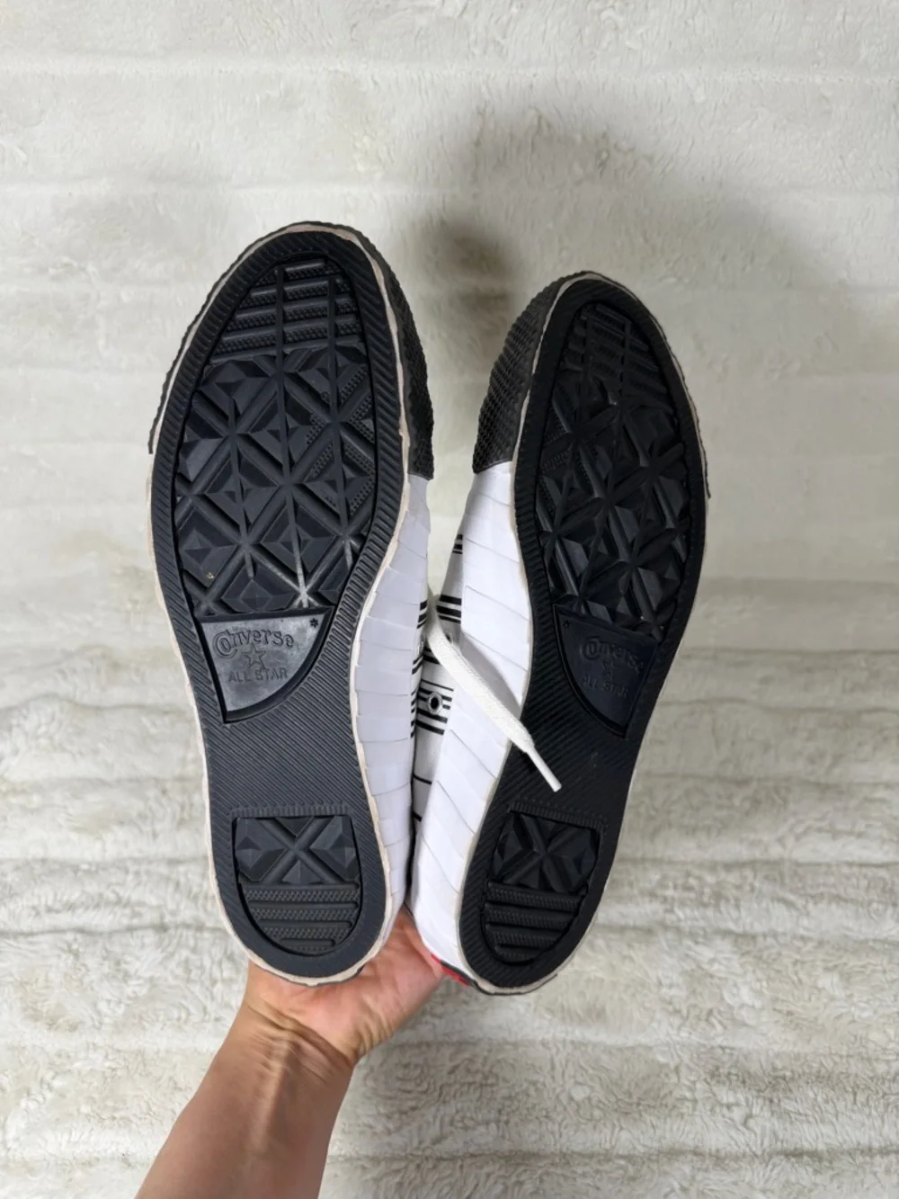 Mens 7 CONVERSE CHUCK TAYLOR UNT1TL3D HIGH "TRANSLUCENT BARCODE WHITE/RED 6.5 - Picture 7 of 8